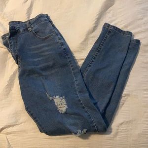 SHEIN skinny distressed jeans